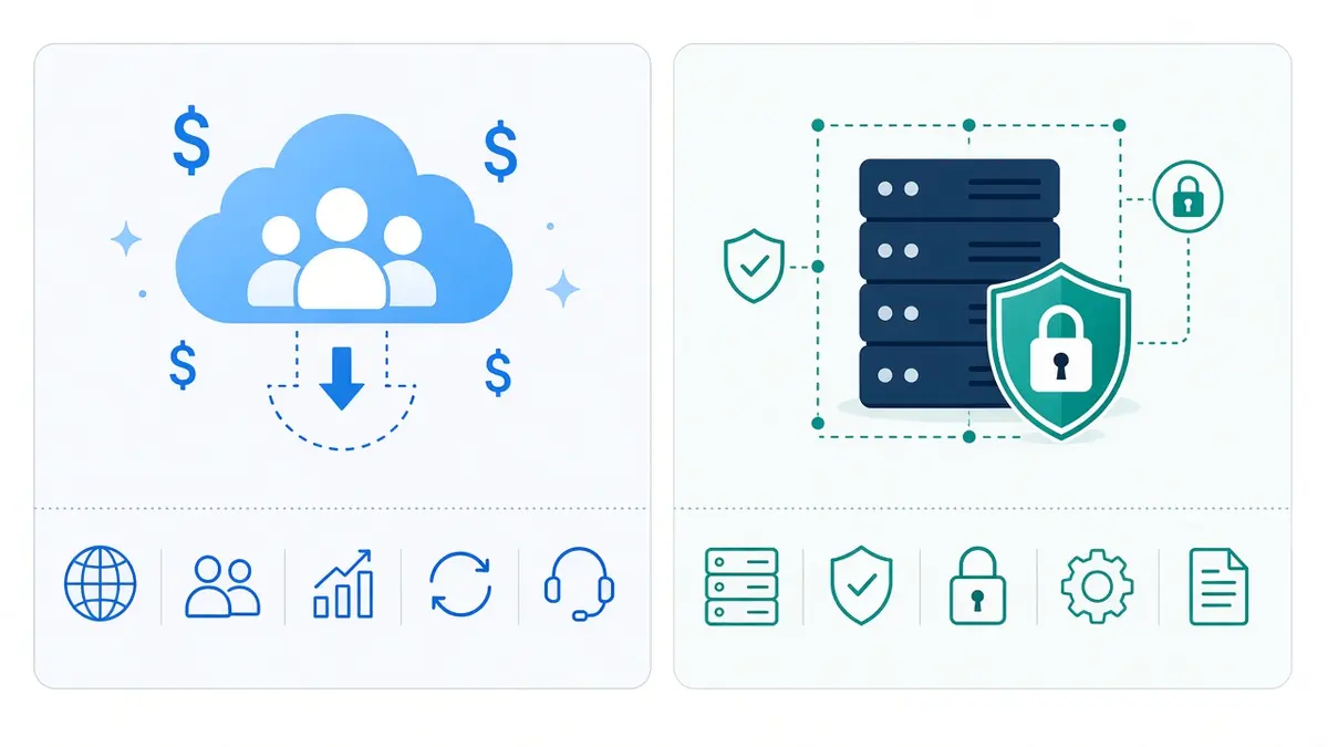 Cloud CRM versus self-hosted CRM comparison for small teams