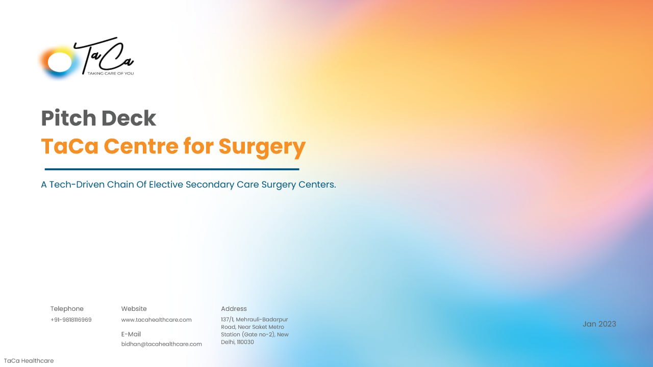 Healthcare Pitch Deck Design for UAE Market Expansion