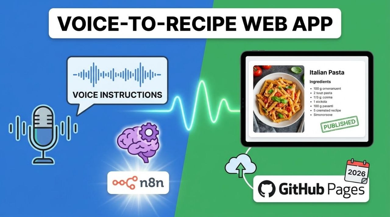 Voice-to-Recipe Web Application with n8n and AI